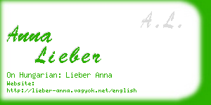 anna lieber business card